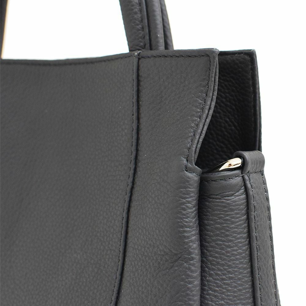 チャーム付き2wayレザーハンドバッグ<ルル>