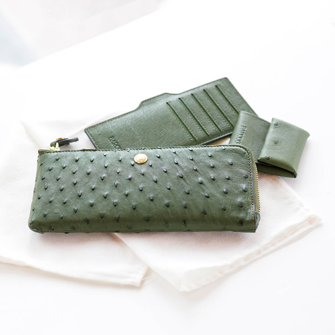 GLウォレット オーストリッチレザーL字型財布<リッコL>