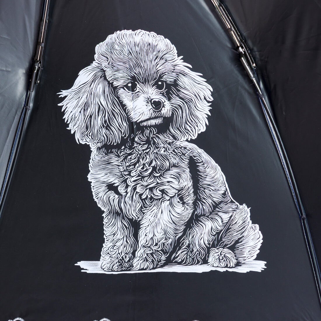 晴雨兼用 犬モチーフデザイン折りたたみ傘