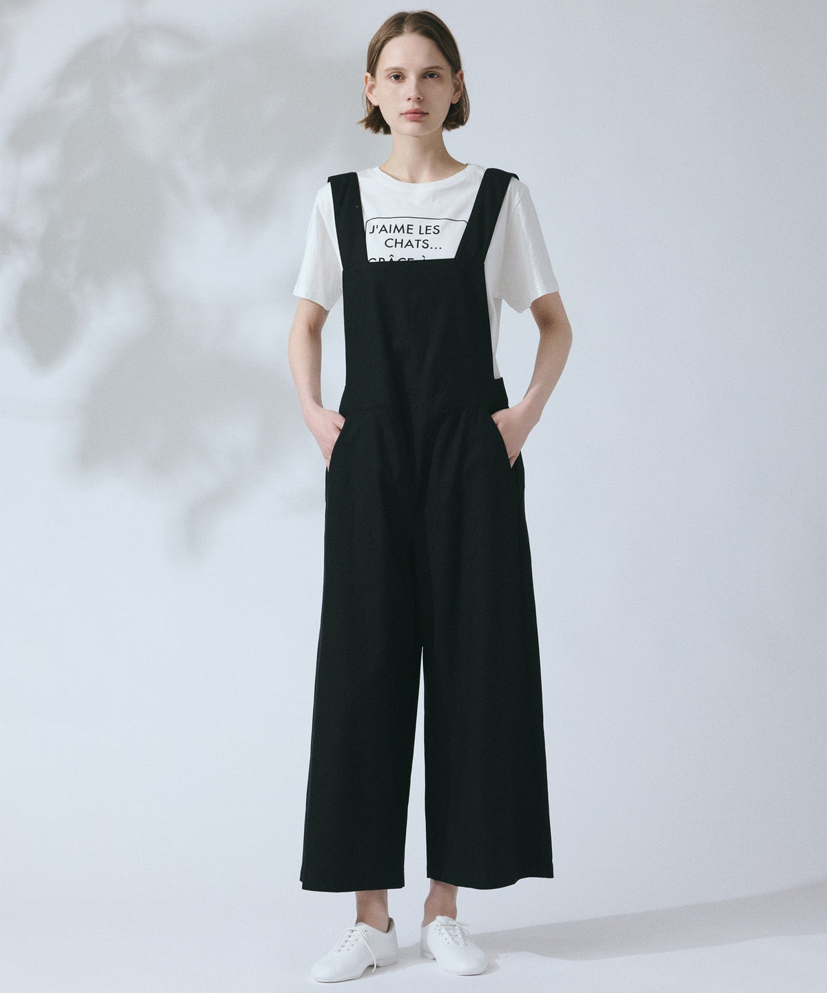 レーヨン麻混サロペット