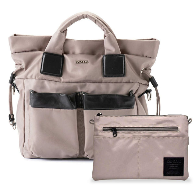 【セット商品】3wayナイロンリュック＜プリモ＞＆ナイロンサコッシュ - グレージュ