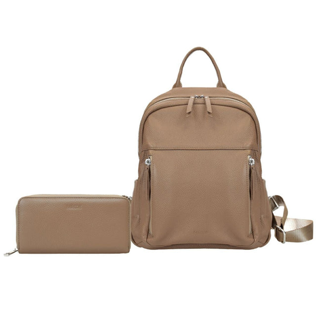 【セット商品】シュリンクレザーリュックサック＆財布＜アクティブセット＞ - トープ