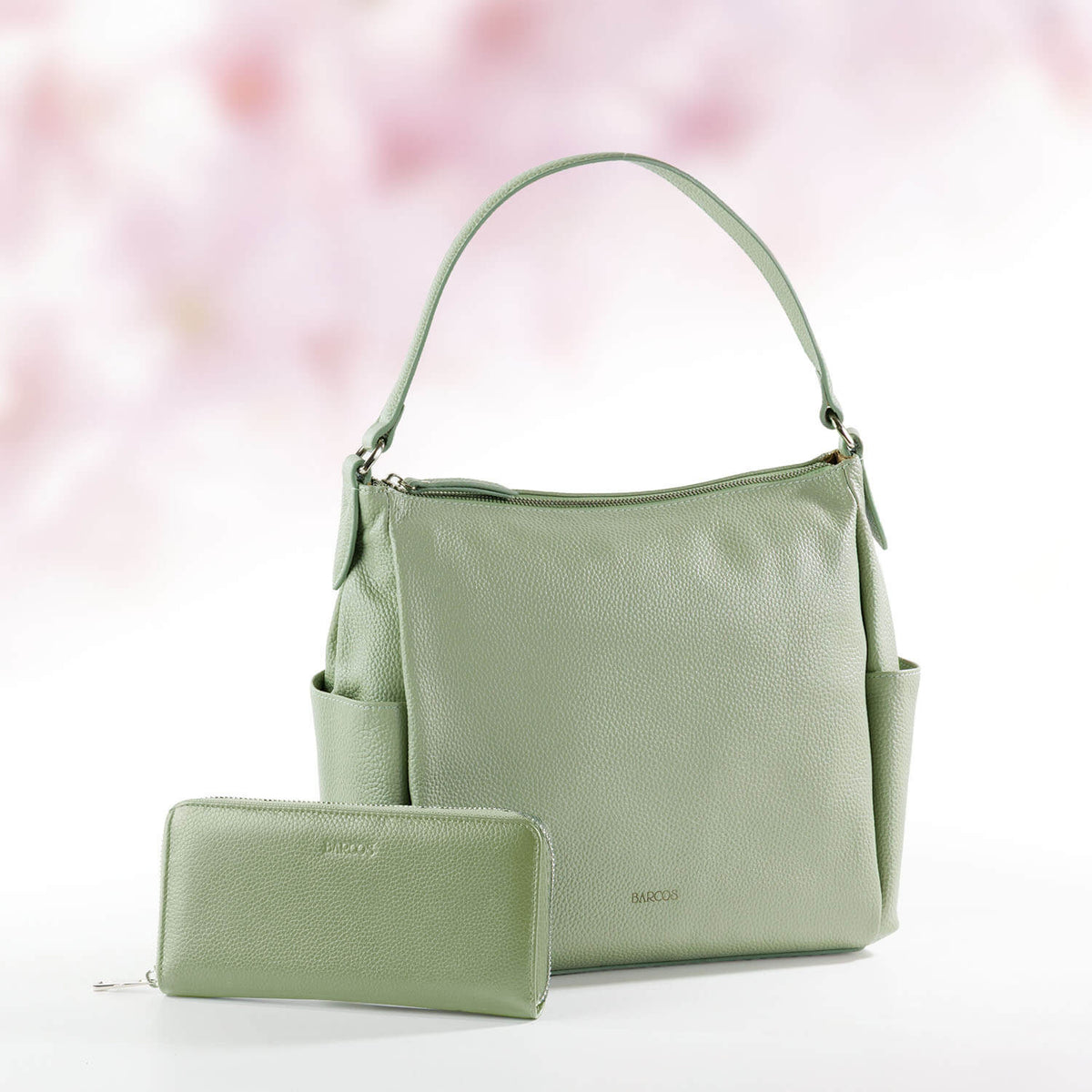 【セット商品】シュリンクレザーショルダーバッグ＆財布＜カジュアルセット＞