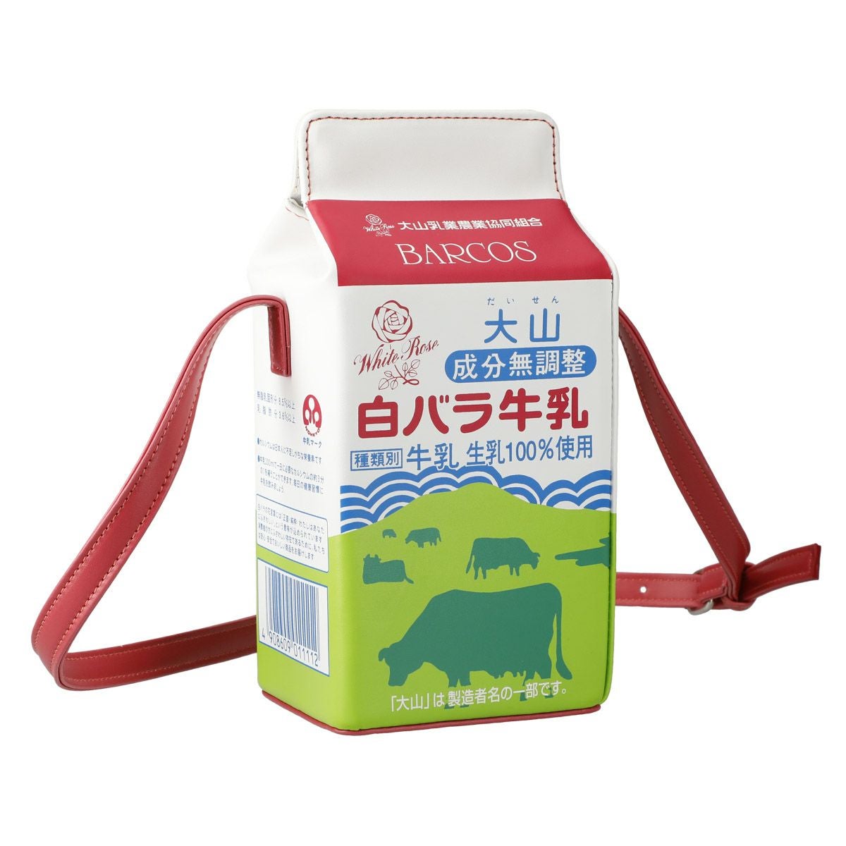 白バラ牛乳ポシェット