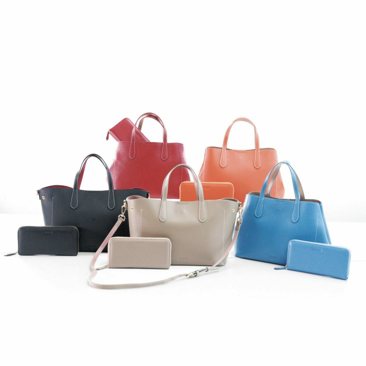【セット商品】シュリンクレザーハンドバッグ＆財布＜ユニバーサルセット＞