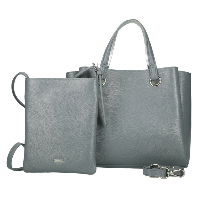 【セット商品】シュリンクレザーハンドバッグ＆ポシェット＜クラシカルセット＞ - ブルー