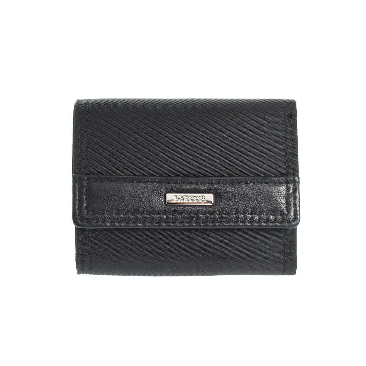 ナイロン3つ折り財布 - ブラック