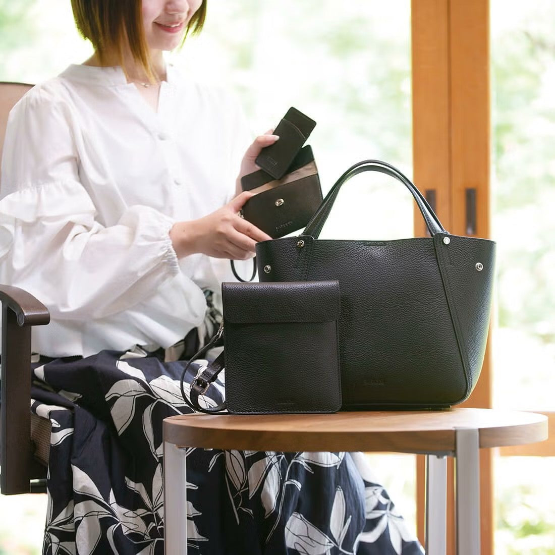 【セット商品】シュリンクレザー2wayバッグ プレミアム4点セット