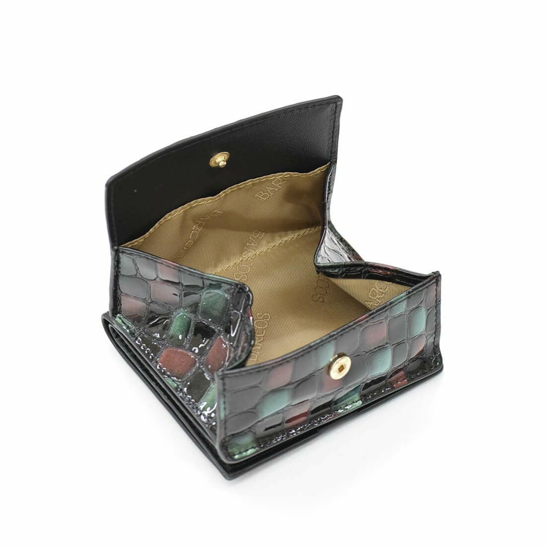 配色ソフトステンドガラスレザー折財布