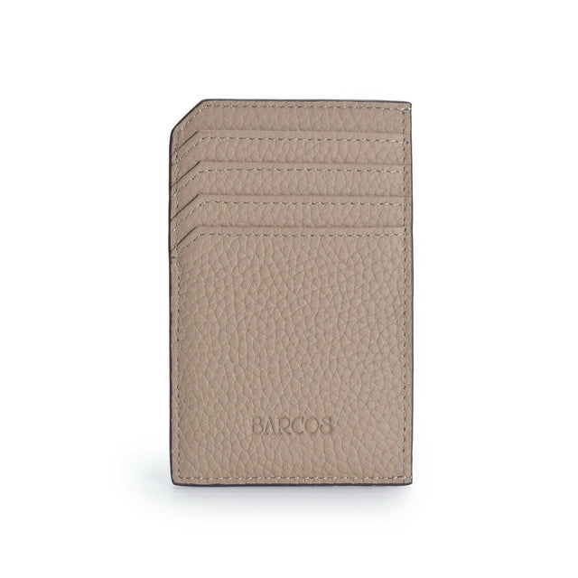 シュリンクレザー縦型スリムカードケース - トープ