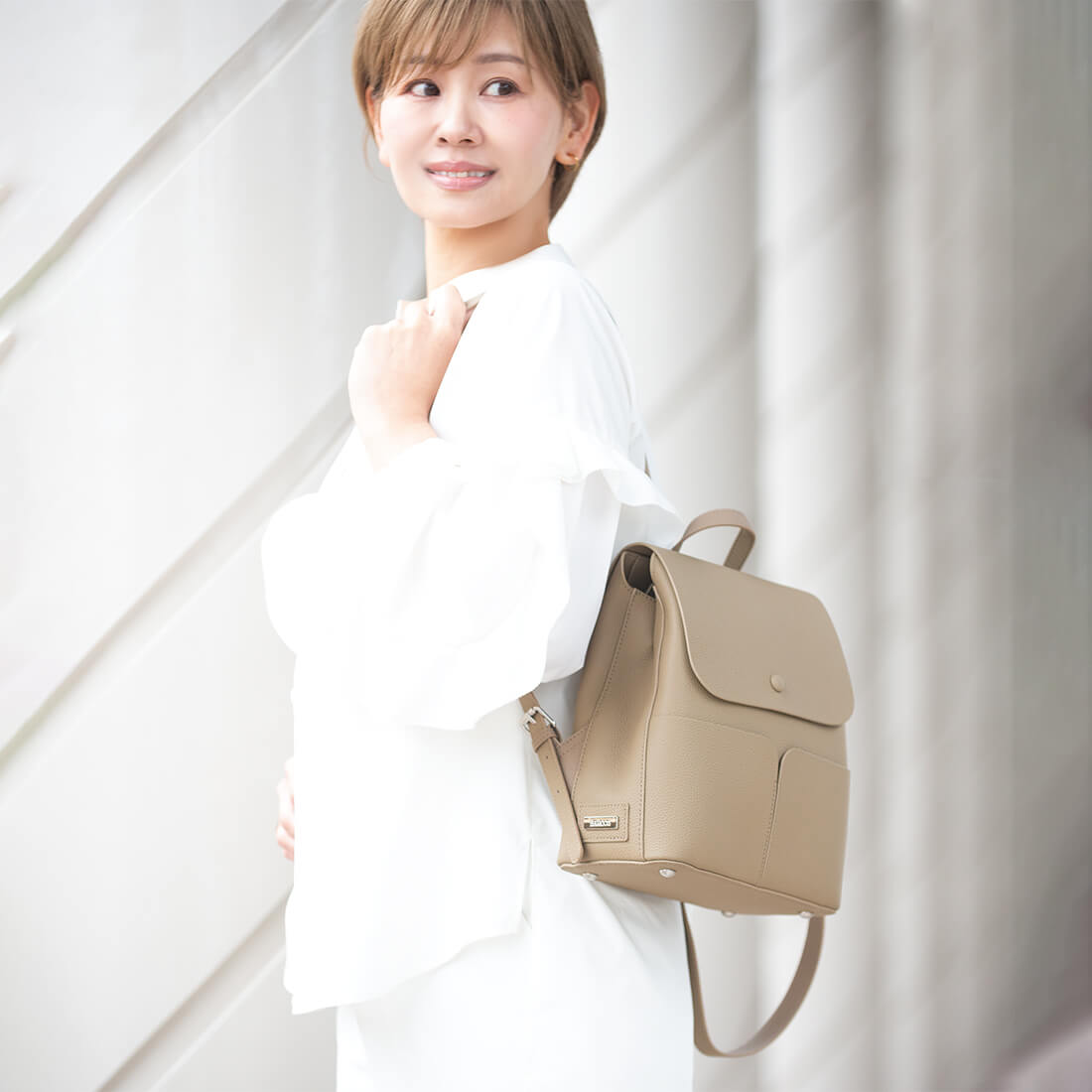 シュリンクレザーリュックサック