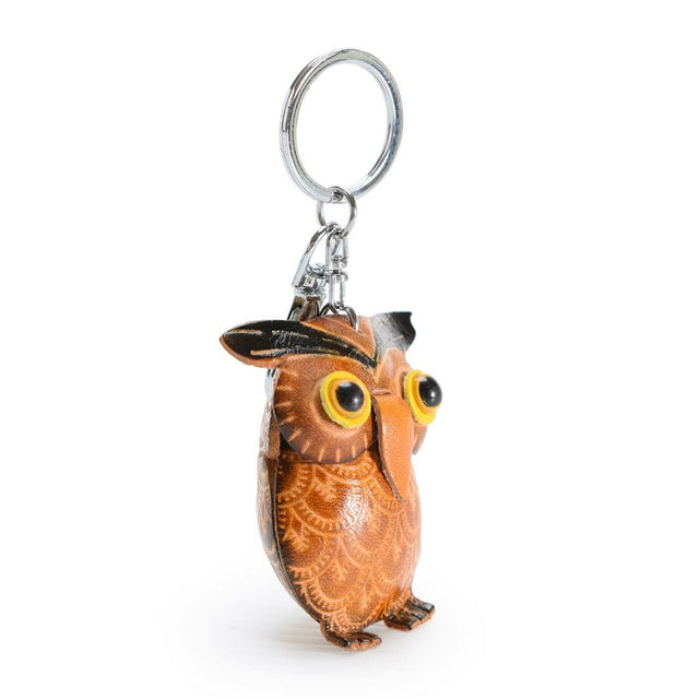 スリムシルエットフクロウモチーフキーホルダー