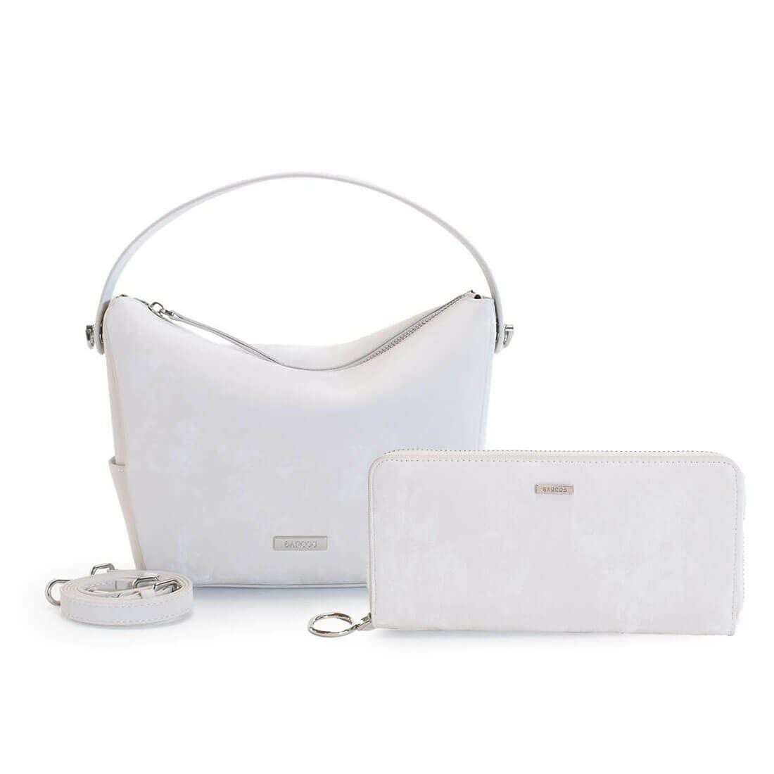【セット商品】2wayハンドバッグ＜ヴェルーチェ＞＆ロングウォレットセット - ホワイト