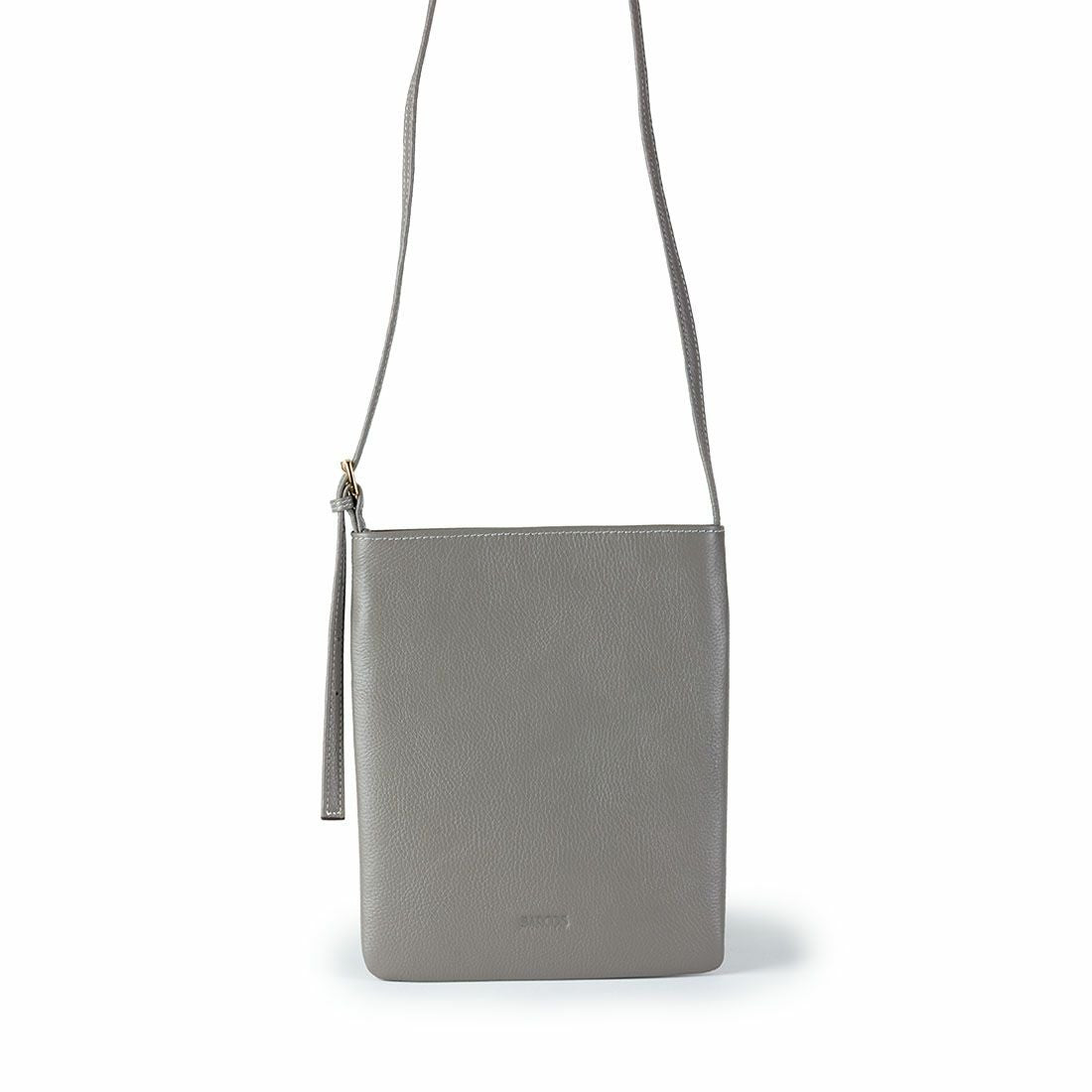 シュリンクレザーエコポシェット - グレー系