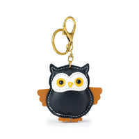 フクロウモチーフレザーキーホルダー