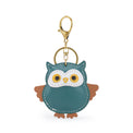 フクロウモチーフレザーキーホルダー - グリーン