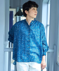 リバティプリントフリルブラウス