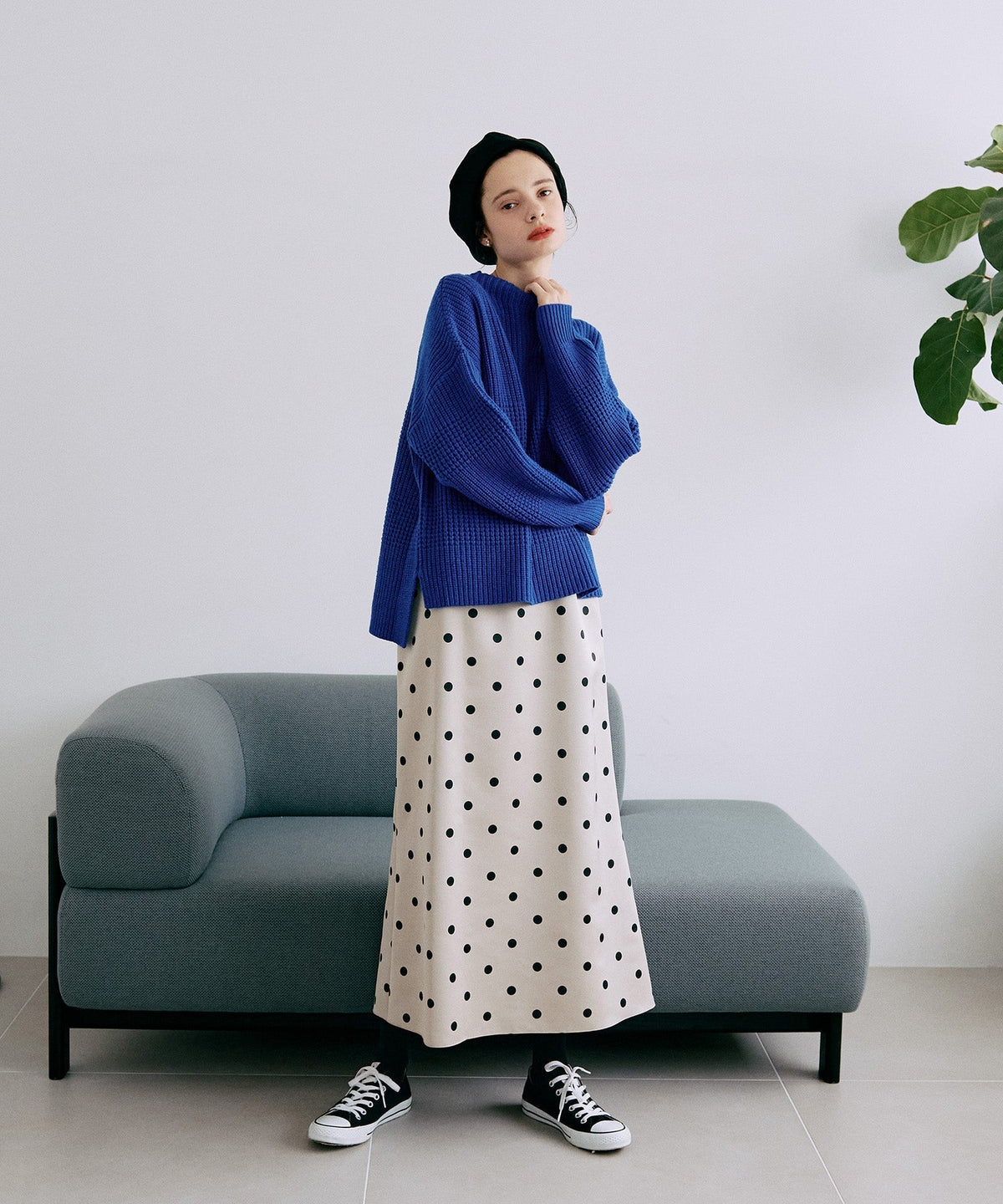 ドットロングスカート